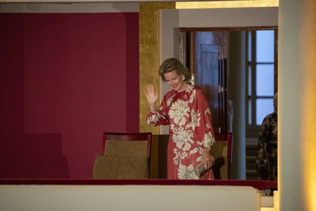 Queen Mathilde of Belgium pictured during the start of the finals of the 2023 edition of the Queen Elisabeth Voice Competition, the tenth edition, at the Brussels Bozar concert hall, Thursday 01 June 2023.  NICOLASxMAETERLINCK 68264913
