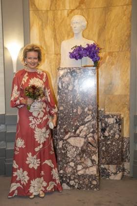 Queen Mathilde of Belgium pictured during the start of the finals of the 2023 edition of the Queen Elisabeth Voice Competition, the tenth edition, at the Brussels Bozar concert hall, Thursday 01 June 2023.  NICOLASxMAETERLINCK 68264986