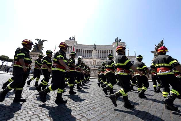June 2, 2023, Rome, Italy: A moment of the military parade for the Republic Day, at the Fori Imperiali, Rome, Italy, 02 June 2023. The Feast of the Italian Republic is a national day of celebration established to commemorate the birth of the Italian Republic. It is celebrated every year on 02 June 2, the date of the institutional referendum of 1946, with the main celebration taking place in Rome. The Feast of the Italian Republic is one of the symbols of Italian homelands. ANSA MASSIMO PERCOSSI Rome Italy - ZUMAa110 20230602_zaf_a110_015 Copyright: xMassimoxPercossix