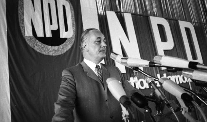 Persönlichkeiten aus 1965-71 DEU, Deutschland, Dortmund: Persönlichkeiten aus der Politik, Wirtschaft und Kultur aus den Jahren 1965-71. Adolf von Thadden ( NPD) gest. 1996 DEU, Germany, Dortmund: Personalities from politics, business and culture from the years 1965-71. NRW *** Personalities from 1965 71 DEU, Germany, Dortmund Personalities from politics, business and culture from the years 1965 71 Adolf von Thadden NPD gest 1996 DEU, Germany, Dortmund Personalities from politics, business and culture from the years 1965 71 NRW