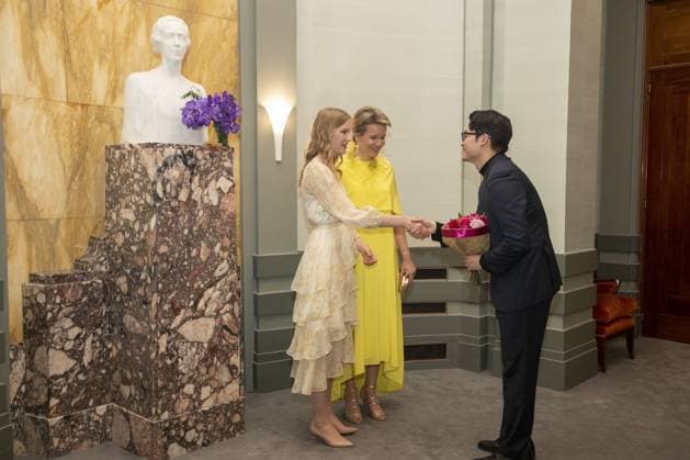 Entertainment Themen der Woche KW22 Princess Eleonore, Queen Mathilde of Belgium and Taehan Kim pictured during the finals of the Queen Elisabeth voice Competition 2023, at the Brussels Flagey concert hall, Saturday 03 June 2023.  NICOLASxMAETERLINCK 68378287