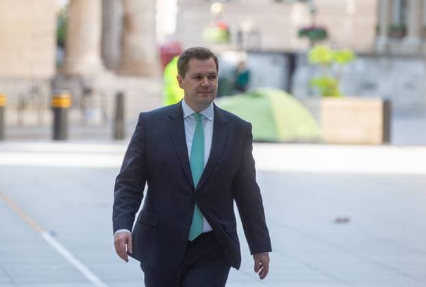 June 4, 2023, London, England, United Kingdom: Immigration Minister ROBERT JENRICK is seen outside BBC as he appears on on Sunday With Laura Kuenssberg. London United Kingdom - ZUMAs262 20230604_zip_s262_003 Copyright: xTayfunxSalcix