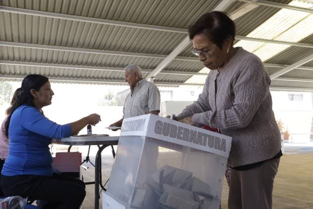 Electoral process for the government of the State of Mexico June 4, 2023, Municipality of Texcoco, State of Mexico, Mexico: Citizens go to the polls to cast their votes for the gubernatorial election, in the municipality of Texcoco in the State of Mexico. on June 4, 2023 in Municipality of Texcoco, State of Mexico, Mexico (Photo by Luis Barron Eyepix Group). Copyright: xLuisxBarronx xEyepixxGroupx LB_20230604_DELFINA35