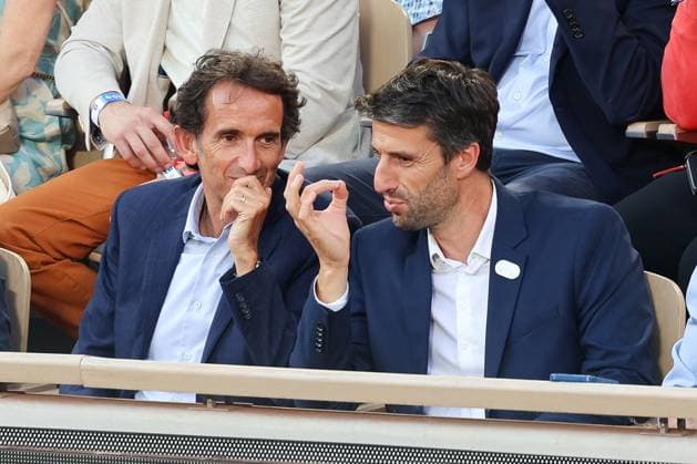 Roland Garros 2023 - Celebrities In The Stands - Day 10 NB Alexandre Bompard, Tony Estanguet in the stands during French Open Roland Garros 2023 on June 06, 2023 in Paris, France. Photo by Nasser Berzane ABACAPRESS.COM Paris France  Copyright: xBerzanexNasser ABACAx 856021_015 BerzanexNasser ABACAx 856021_015