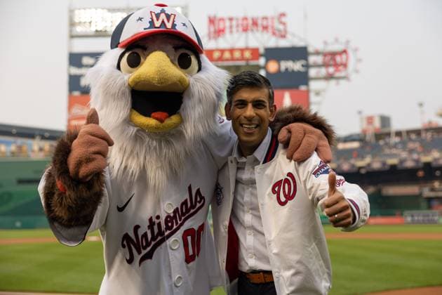 Bilder des Jahres 2023, Entertainment June 06 Entertainment Themen der Woche KW23 The Prime Minister attends a baseball match 08 06 2023. Washington, United States. The Prime Minister Rishi Sunak attends the annual US UK Friendship Day baseball match at the Washington Nationals Park stadium., Credit:Simon Walker Avalon United States, Washington, Nationals Park  Copyright: xSimonxWalkerx xAvalonx 0782155715