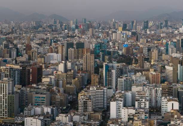 Aerial view over Lima, Peru, South America Copyright: BenxPipe 848-2644