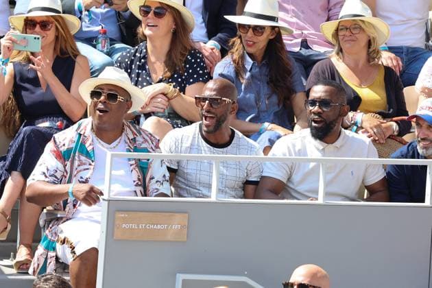 Roland Garros 2023 - Celebrities In The Stands - Day 12 NB Neg Marrons, Stomy Bugsy, Passy in the stands during French Open Roland Garros 2023 on June 08, 2023 in Paris, France. Photo by Nasser Berzane ABACAPRESS.COM Paris France  Copyright: xBerzanexNasser ABACAx 856289_038 BerzanexNasser ABACAx 856289_038