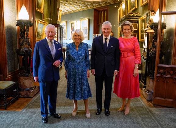 Entertainment Themen der Woche KW23 . 08 06 2023. Windsor, United Kingdom. King Charles III and Queen Camilla, with King Philippe of Belgium and Queen Mathilde, during a reception at Windsor Castle , United Kingdom.  xPoolx xi-Imagesx IIM-24452-0001