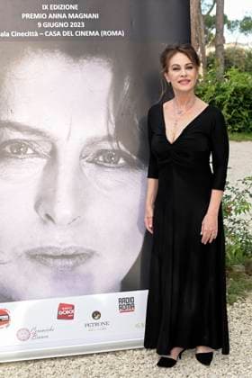 Elena Sofia Ricci bei der 9. Verleihung des Premio Anna Magnani 2023 im Casa del Cinema Villa Borghese. Rom, 09.06.2023