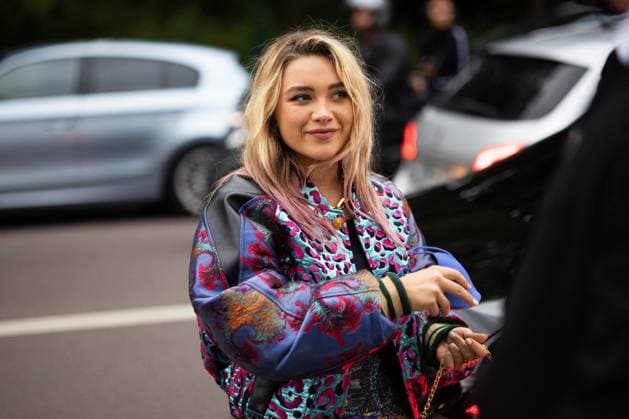 Louis Vuitton Dinner - Paris British actress Florence Pugh poses for a picture as she arrives for a dinner at the Louis Vuitton Foundation in Paris, France on July 5, 2021. Photo by Raphael Lafargue ABACAPRESS.COM Paris France  Copyright: xLafarguexRaphael ABACAx 771427_140 LafarguexRaphael ABACAx 771427_140