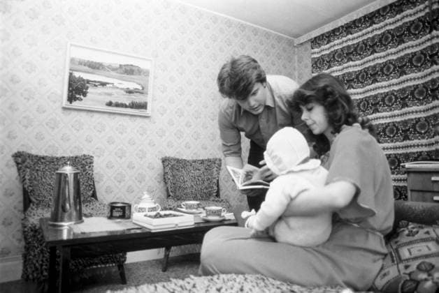 Tartu University student Piret Kaask 8454280 10.11.1985 Tartu, the Estonian SSR. Tartu State University student Piret Kaask with her husband Ivar and little daughter. Alexandr Graschenkov Tartu Estonia  Copyright: xAlexandrxGraschenkovx