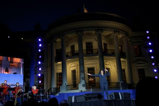 US singer Jennifer Hudson performs during a Juneteenth concert on the South Lawn of the White House on June 13, 2023 in Washington, D.C. Juneteenth celebrates the emancipation of enslaved African Americans on June 19th and was declared a federal holiday in 2021 by President Joe Biden. (  WASP20230613153 SamuelxCorum
