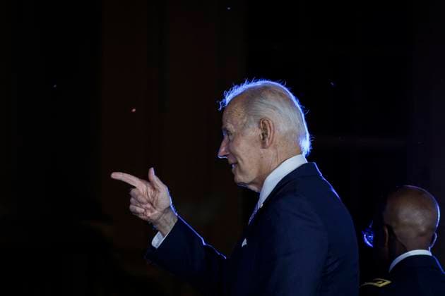 DC: President Biden Hosts a Juneteenth Concert on the South Lawn President Joe Biden walks off stage after speaking during a Juneteenth concert on the South Lawn of the White House on June 13, 2023 in Washington, D.C. Juneteenth celebrates the emancipation of enslaved African Americans on June 19th and was declared a federal holiday in 2021 by President Joe Biden. (Photo by Samuel Corum Pool ABACAPRESS.COM) Washington The White House DC United States  Copyright: xPool ABACAx 856900_063 Pool ABACAx 856900_063