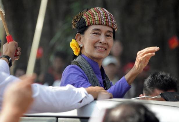 Aung San Suu Kyi Detained By Military File photo - Nobel Peace Prize winner and National League for Democracy (NLD) chairman Aung San Suu Kyi, wearing a traditional Shan costume, greets her supporters during a campaign meeting in Lashio, northern Shan State, Myanmar on March 18, 2012. Suu Kyi reached out to ethnic Chinese and minority voters there ahead of April 1 by-elections. Myanmar s powerful military has taken control of the country in a coup and declared a state of emergency, following the detention of Aung San Suu Kyi and other senior government leaders in early morning raids Monday. Photo by Christophe Loviny ABACAPRESS.COM Lashio Shan State Myanmar  Copyright: xLovinyxChristophe ABACAx 754668_031 LovinyxChristophe ABACAx 754668_031