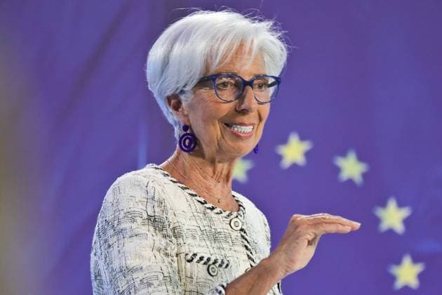 News Themen der Woche KW24 News Bilder des Tages 15.06.2023, Frankfurt, DEU Pressekonferenz der Europaeischen Zentralbank, ECB- Christine Lagarde, Praesidentin der Europaeischen Zentralbank *** 15 06 2023, Frankfurt, DEU Press Conference of the European Central Bank, ECB Christine Lagarde, President of the European Central Bank