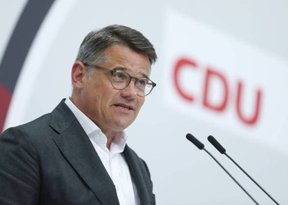 Berlin, Deutschland, 16.06.2023: Rede von Boris Rhein, Ministerpräsident von Hessen; Der als kleiner Parteitag bezeichnete Bundesausschuss der CDU Deutschlands im Konrad-Adenauer-Haus unter dem Motto Freiheit verteidigen - Chancen eröffnen *** Berlin, Germany, 16 06 2023 Speech by Boris Rhein, Minister President of Hesse The Federal Committee of the CDU of Germany, designated as a small party conference, held at the Konrad Adenauer Haus under the motto Defending freedom Opening up opportunities Copyright: xdtsxNachrichtenagenturx dts_19820