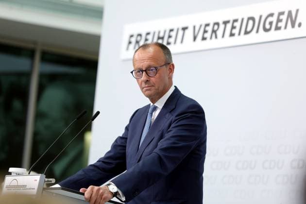News Themen der Woche KW24 News Bilder des Tages Berlin, Deutschland, 16.06.2023: Rede von Friedrich Merz; Der als kleiner Parteitag bezeichnete Bundesausschuss der CDU Deutschlands im Konrad-Adenauer-Haus unter dem Motto Freiheit verteidigen - Chancen eröffnen *** Berlin, Germany, 16 06 2023 Speech by Friedrich Merz The federal committee of the CDU of Germany in the Konrad Adenauer House, described as a small party conference, under the motto Defending freedom Opening up opportunities Copyright: xdtsxNachrichtenagenturx dts_19828
