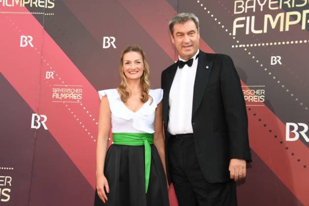 Judith Gerlach und Markus Söder Verleihung des Bayerischen Filmpreis 22 Ehrung, Auszeichnung, Preis Prinzregenten Theater München 16. Juni 2023