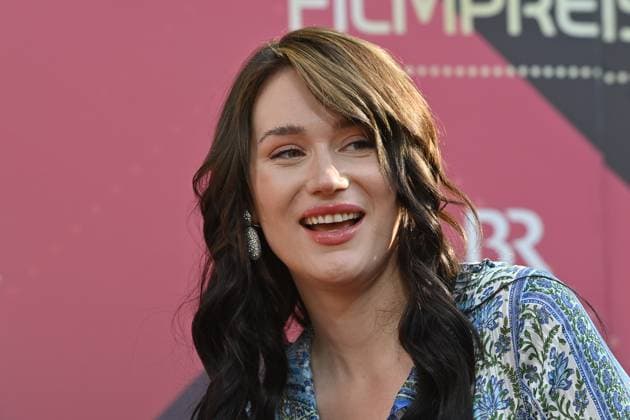Gloria-Sophie Burkandt (Tochter von Markus Soeder), Einzelbild,angeschnittenes Einzelmotiv,Portraet,Portrait,Porträt. Roter Teppich,Red Carpet,Bayerischer Filmpreis 2023 am 16.06.2023 im Prinzregententheater in Muenchen.