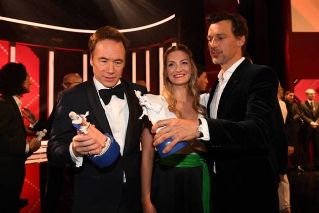 Michael Bully Herbig, Judith Gerlach, Florian David Fitz Verleihung des Bayerischen Filmpreis 22 Ehrung, Preis, Auszeichnung Party München 16. Juni 2023