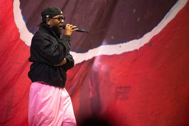 June 16, 2023, Manchester, Tennessee, United States: Kendrick Lamar performs during Day 2 of the 2023 Bonnaroo Music & Arts Festival on June 16, 2023 in Manchester, Tennessee. .Photo: imageSPACE. Manchester United States - ZUMAs181 20230616_zea_s181_160 Copyright: xDarrenxEaglesx