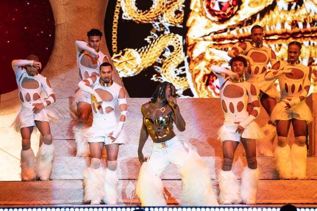 June 17, 2023, Manchester, Tennessee, United States: Lil Nas X performs during Day 3 of the 2023 Bonnaroo Music & Arts Festival on June 17, 2023 in Manchester, Tennessee. Manchester United States - ZUMAs181 20230617_zea_s181_133 Copyright: xDarrenxEaglesx