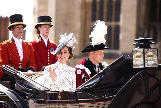 Entertainment Themen der Woche KW25 Entertainment Bilder des Tages . 19 06 2023. Windsor, United Kingdom. Prince William and Kate Middleton, the Prince and Princess of Wales , at the Order of the Garter service at Windsor Castle, United Kingdom.  xPoolx xi-Imagesx IIM-24487-0024