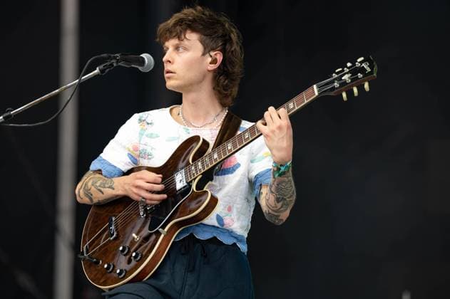 June 18, 2023, Manchester, Tennessee, United States: Nathan Stocker with Hippo Campus perform on Day 4 of the 2023 Bonnaroo Music & Arts Festival on June 18, 2023 in Manchester, Tennessee. Manchester United States - ZUMAs181 20230618_zea_s181_064 Copyright: xDarrenxEaglesx