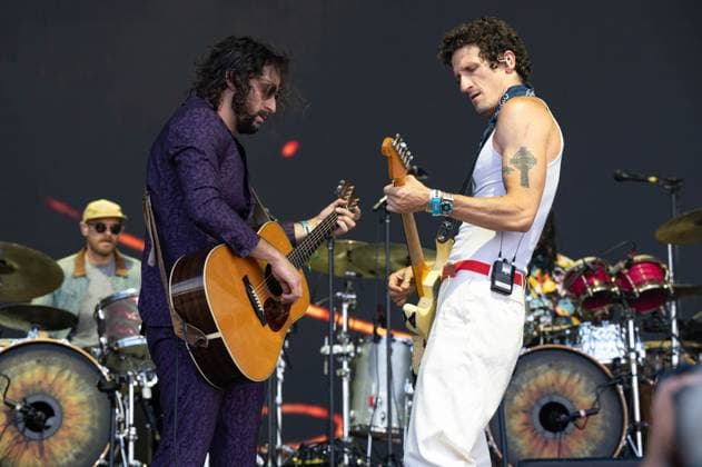 June 18, 2023, Manchester, Tennessee, United States: The Revivalists perform on Day 4 of the 2023 Bonnaroo Music & Arts Festival on June 18, 2023 in Manchester, Tennessee. L-R Zack Feinberg, Andrew Campanelli, David Shaw and Paulet PJ Howard. Manchester United States - ZUMAs181 20230618_zea_s181_100 Copyright: xDarrenxEaglesx
