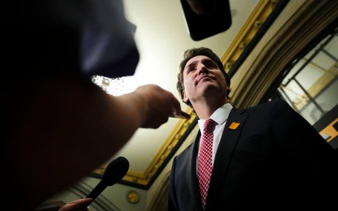 June 20, 2023, Ottawa, ON, Canada: Prime Minister Justin Trudeau speaks to reporters as he arrives to a cabinet meeting on Parliament Hill in Ottawa on Tuesday, June 20, 2023. Ottawa Canada  - ZUMAc35_ 20230620_zaf_c35_002 Copyright: xSeanxKilpatrickx
