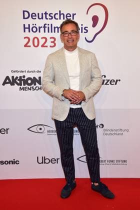 21. Deutscher HörfilmPreis 2023 Jan Sosniok Ankunft, zum 21. Deutscher HörfilmPreis 2023 in Berlin am 18.06.2023