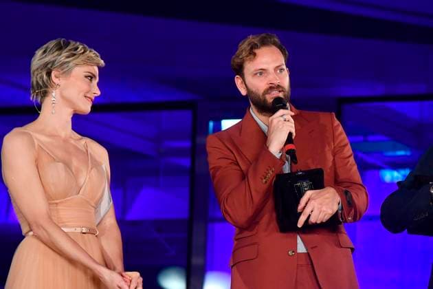 Rome : Maxxi Museum . Silver Ribbon Award. In the photo : Francesca Fialdini with Alessandro Borghi  Copyright: xMaurizioxD Avanzox xipa-agency.nx xDxAvanzo Provvisionato Landix IPA_IPA38766773