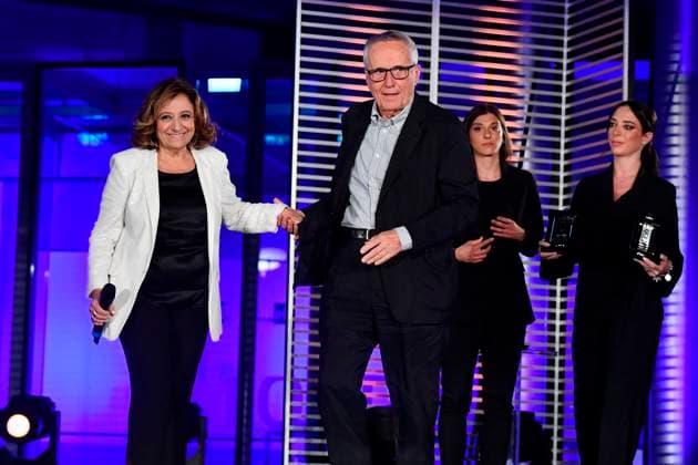 Rome : Maxxi Museum . Silver Ribbon Award. In the photo : Laura Delli Colli and Marco Bellocchio  Copyright: xMaurizioxD Avanzox xipa-agency.nx xDxAvanzo Provvisionato Landix IPA_IPA38766875
