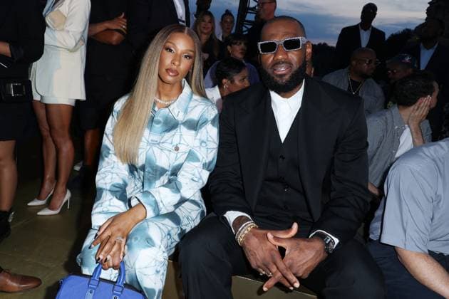 MFW - Louis Vuitton - Front Row Savannah James and her husband Lebron James attend the Louis Vuitton Spring Summer 2024 fashion show during the Paris Fashion Week menswear spring summer 2024 on June 20, 2023 in Paris, France. Photo by Jerome DominÃ ABACAPRESS.COM  Copyright: xDominexJerome ABACAx 857688_093 DominexJerome ABACAx 857688_093