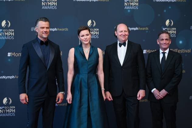 62eme Festival de television de Monte Carlo 2023 - Ceremonie de cloture - Josh Duhamel, Princesse Charlene de Monaco, Dan Bakkedahl , Michael Luisi 293707 2023-06-20  Copyright: xLionelxGuericolas MPPx STAR_293707_318