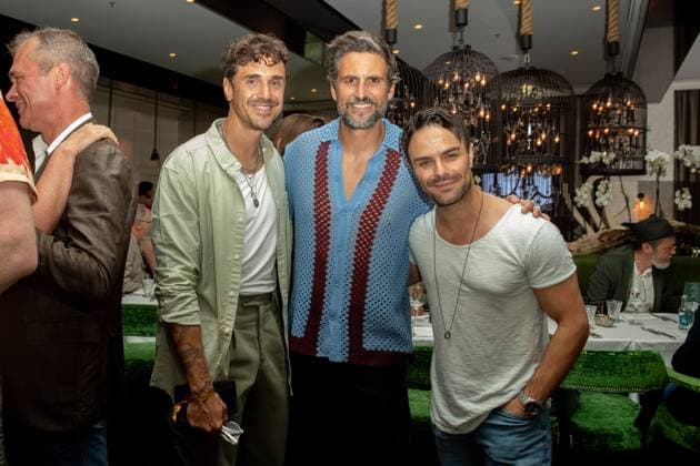 Bekanntgabe der Nominierten - Deutscher Schauspielpreis 2023 Seven (Jan Dettwyler), Tom Beck und Marios Gavrilis Deutscher Schauspielpreis 2023 - Bekanntgabe der Nominierten am 20.06.2023 im Grace Restaurant des Hotel Zoo in Berlin. Copyright: xEventpressxKochanx