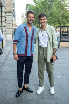 Bekanntgabe der Nominierten - Deutscher Schauspielpreis 2023 Tom Beck und Seven (Jan Dettwyler) Deutscher Schauspielpreis 2023 - Bekanntgabe der Nominierten am 20.06.2023 im Grace Restaurant des Hotel Zoo in Berlin. Copyright: xEventpressxKochanx