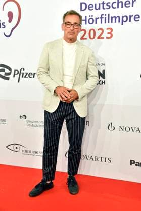 Jan Sosniok bei der Verleihung des 21. Deutschen Hörfilmpreises 2023 in der Hauptstadtrepräsentanz der Deutschen Telekom. Berlin, 20.06.2023