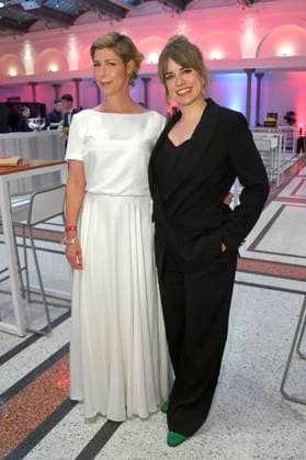 Brigitte Zeh und Merle Collet bei der Verleihung des 21. Deutschen Hörfilmpreises 2023 in der Hauptstadtrepräsentanz der Deutschen Telekom. Berlin, 20.06.2023