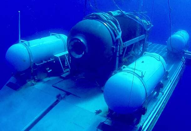 June 19, 2023: Undated handout photo shows Titan, the submersible that vanished on expedition to the Titanic wreckage. A massive search and rescue operation is under way in the mid Atlantic after a tourist submarine went missing during a dive to Titanic s wreck on Sunday. Contact with the small sub was lost about an hour and 45 minutes into its dive, the US Coast Guard said. Tour firm said all options were being explored to rescue the five people onboard. Tickets cost $ 250,000 for an eight-day trip including dives to the wreck at a depth of 3,800m (12,500ft). . - ZUMAz03_ 20230619_shv_z03_648 Copyright: xOceanGatex