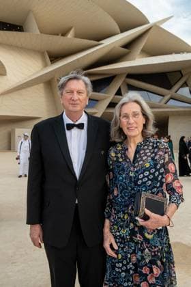 Celebs Attend National Museum Of Qatar Opening - Doha John Bailey and Carol Littleton attend the opening of the National Museum of Qatar, in Doha, Qatar, on March 27, 2019. The complex form of the desert rose, found in QatarÃ¢& x80;& x99;s arid desert regions, inspired the striking design of the new museum building, conceived by French architect Jean Nouvel. Photo by Balkis Press ABACAPRESS.COM Doha Qatar  Copyright: xBalkisxPress ABACAx 676601_006 BalkisxPress ABACAx 676601_006