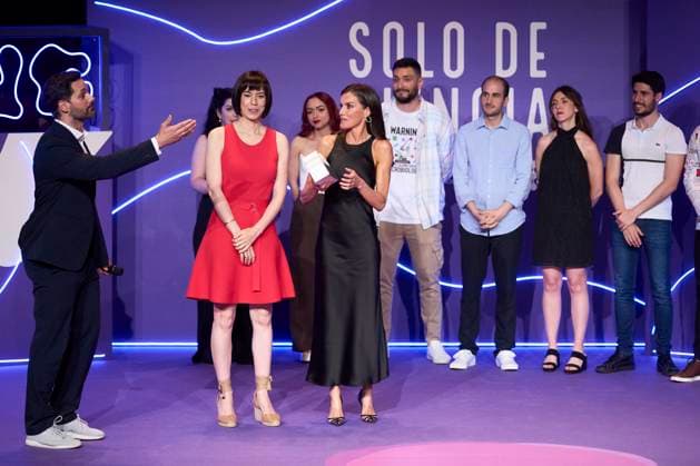 23-06-2023 Madrid Queen Letizi and the Minister of Science, Diana Morant, at the national scientific monologues, Only Science, final organized by the Spanish Foundation for Science and Technology at the circle of Fine Arts in Madrid. No Spain Â  Copyright: xPPEx