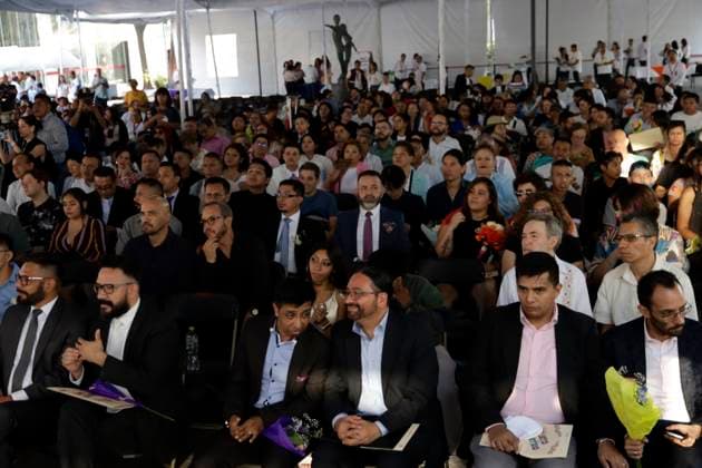 They celebrate equal weddings in Mexico City June 23, 2023, Mexico City, Mexico: Dozens of couples participate in same-sex weddings at the Mexico City Civil Registry at its headquarters in Mexico City. on June 23, 2023 in Mexico City, Mexico, Credit:Luis Barron Eyepix Group Avalon Mexico, Mexico City, Mexico City  Copyright: xLuisxBarronx xEyepixxGroupx xAvalonx 0785054179