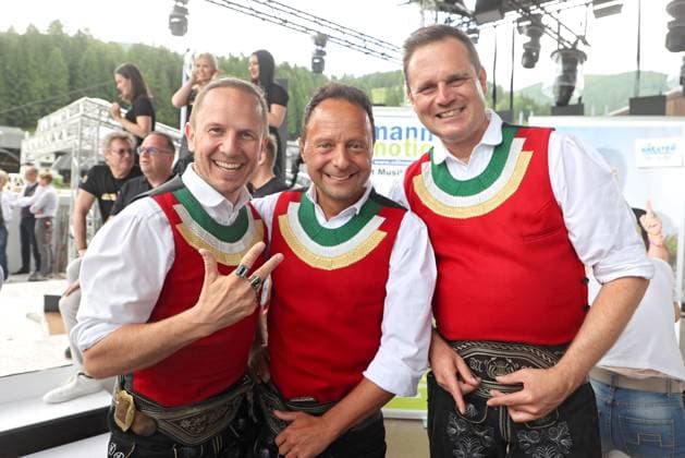 ORF Wenn die Musi spielt . Die Jungen Zillertaler am Rande von Proben zum Musik Open Air Wenn die Musi spielt am 23.06.2023 in Bad Kleinkirchheim. 20230623SBK0061