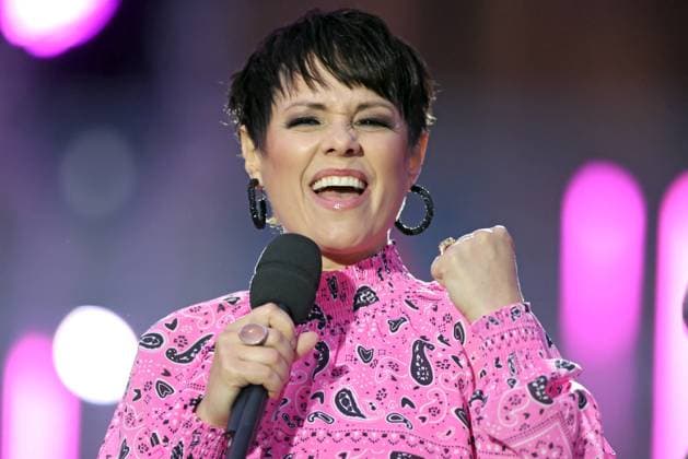 ORF Wenn die Musi spielt . Sängerin Francine Jordi wärhend Proben zum Musik Open Air Wenn die Musi spielt am 23.06.2023 in Bad Kleinkirchheim. 20230623SBK0156