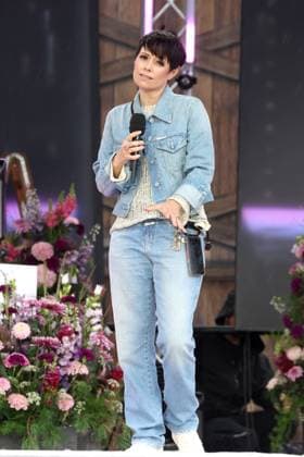 ORF Wenn die Musi spielt . Sängerin Francine Jordi wärhend Proben zum Musik Open Air Wenn die Musi spielt am 23.06.2023 in Bad Kleinkirchheim. 20230623SBK0379