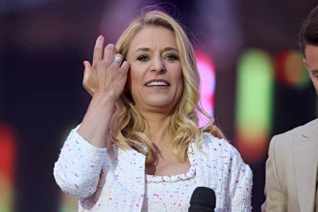 ORF Wenn die Musi spielt . Sängerin Stefanie Hertel wärhend Proben zum Musik Open Air Wenn die Musi spielt am 23.06.2023 in Bad Kleinkirchheim. 20230623SBK0170