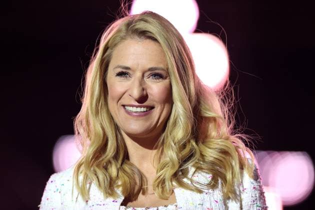ORF Wenn die Musi spielt . Sängerin Stefanie Hertel wärhend Proben zum Musik Open Air Wenn die Musi spielt am 23.06.2023 in Bad Kleinkirchheim. 20230623SBK0133