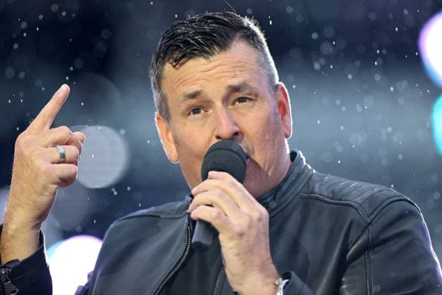 ORF Wenn die Musi spielt . Sänger Marc Pircher wärhend Proben zum Musik Open Air Wenn die Musi spielt am 23.06.2023 in Bad Kleinkirchheim. 20230623SBK0211