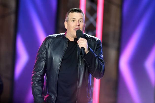 ORF Wenn die Musi spielt . Sänger Marc Pircher wärhend Proben zum Musik Open Air Wenn die Musi spielt am 23.06.2023 in Bad Kleinkirchheim. 20230623SBK0219